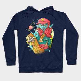 Skate Girl in Cosmic Universe Hoodie